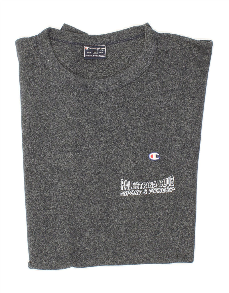 CHAMPION Mens T-Shirt Top 2XL Grey Cotton Vintage Champion and Second-Hand Champion from Messina Hembry 