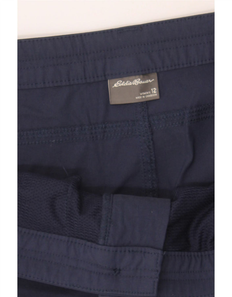 EDDIE BAUER Womens Straight Capri Trousers US 12 Large W36 L20 Navy Blue Vintage Eddie Bauer and Second-Hand Eddie Bauer from Messina Hembry 