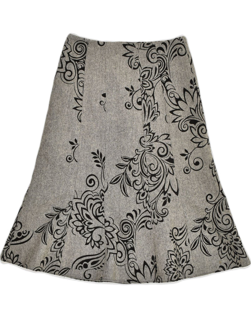 VINTAGE Womens Trumpet Skirt IT 38 XS W27  Grey Floral | Vintage Vintage | Thrift | Second-Hand Vintage | Used Clothing | Messina Hembry 