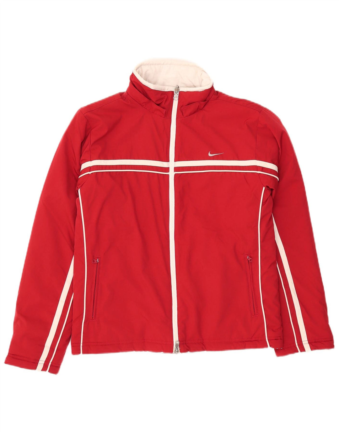 Nike Womens Reversible Jacket UK 8/10 Small Red Polyester