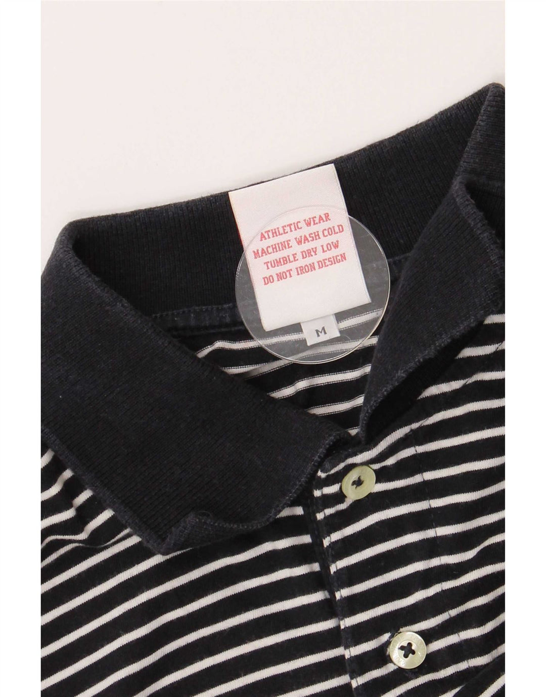 Franklin & Marshall Mens Polo Shirt Medium Navy Blue Striped