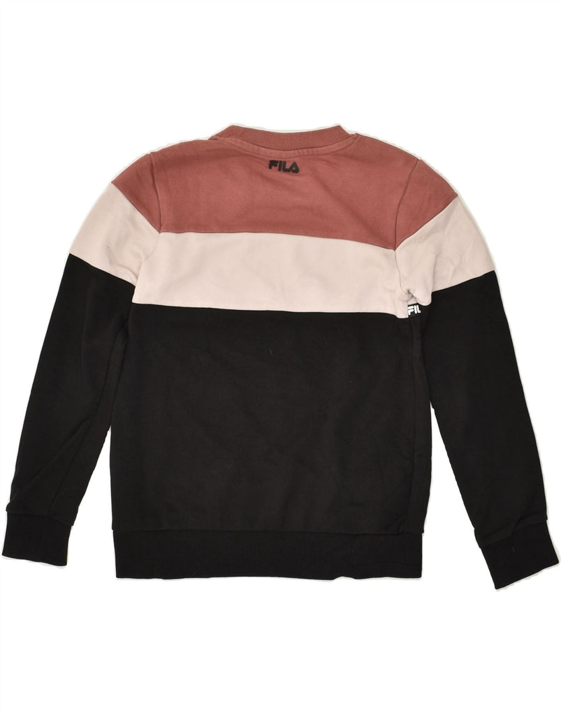 FILA Boys Sweatshirt Jumper 11-12 Years Multicoloured Colourblock Cotton | Vintage Fila | Thrift | Second-Hand Fila | Used Clothing | Messina Hembry 