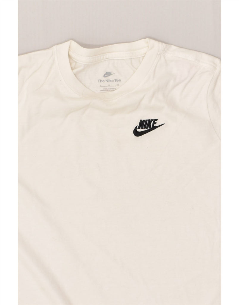 NIKE Womens T-Shirt Top UK 18 XL White Cotton | Vintage Nike | Thrift | Second-Hand Nike | Used Clothing | Messina Hembry 