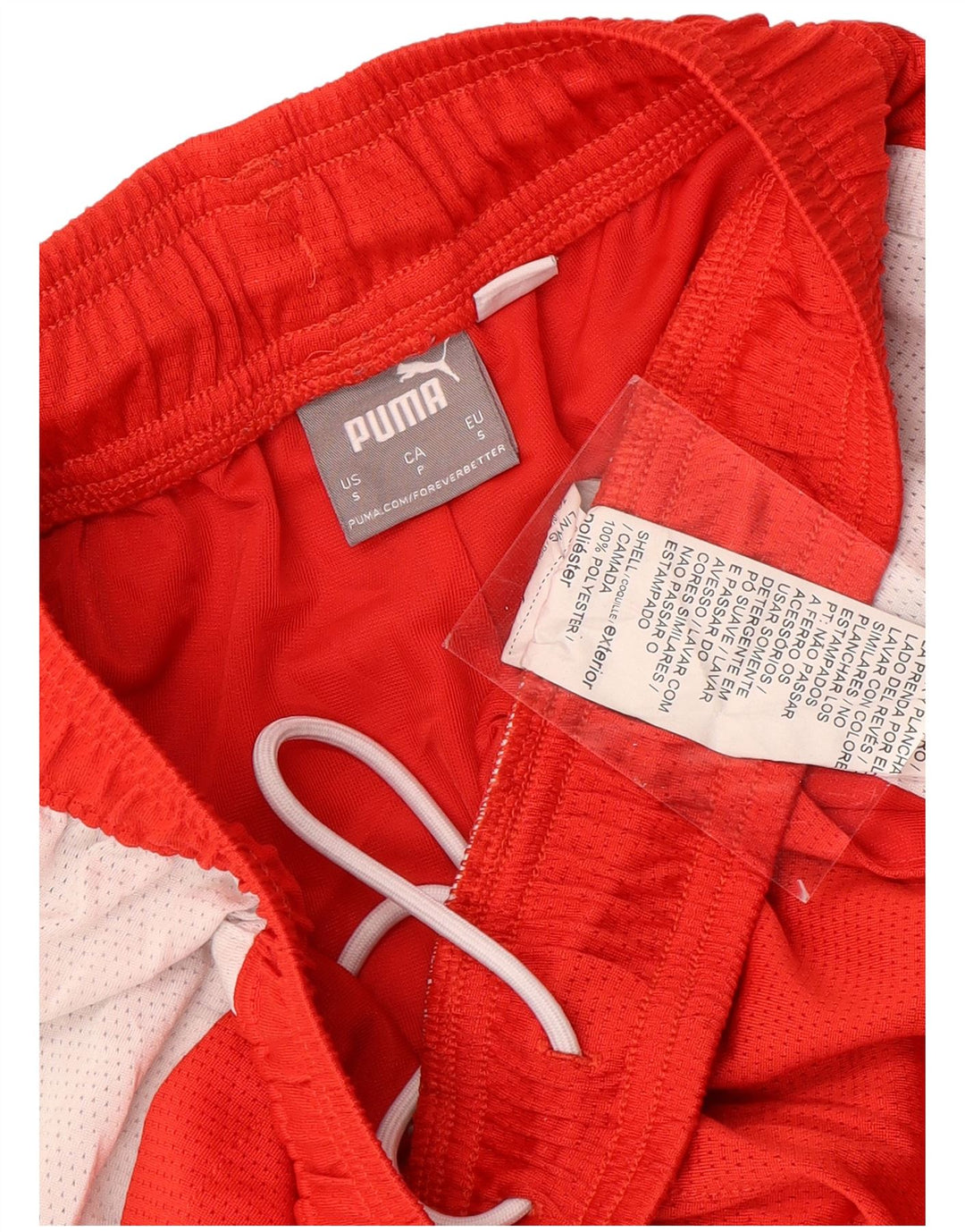 PUMA Mens Graphic Sport Shorts Small  Red Colourblock Polyester