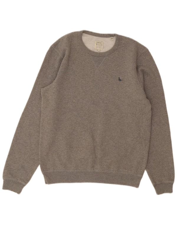 Jack Wills Mens Sweatshirt Jumper Medium Grey Cotton