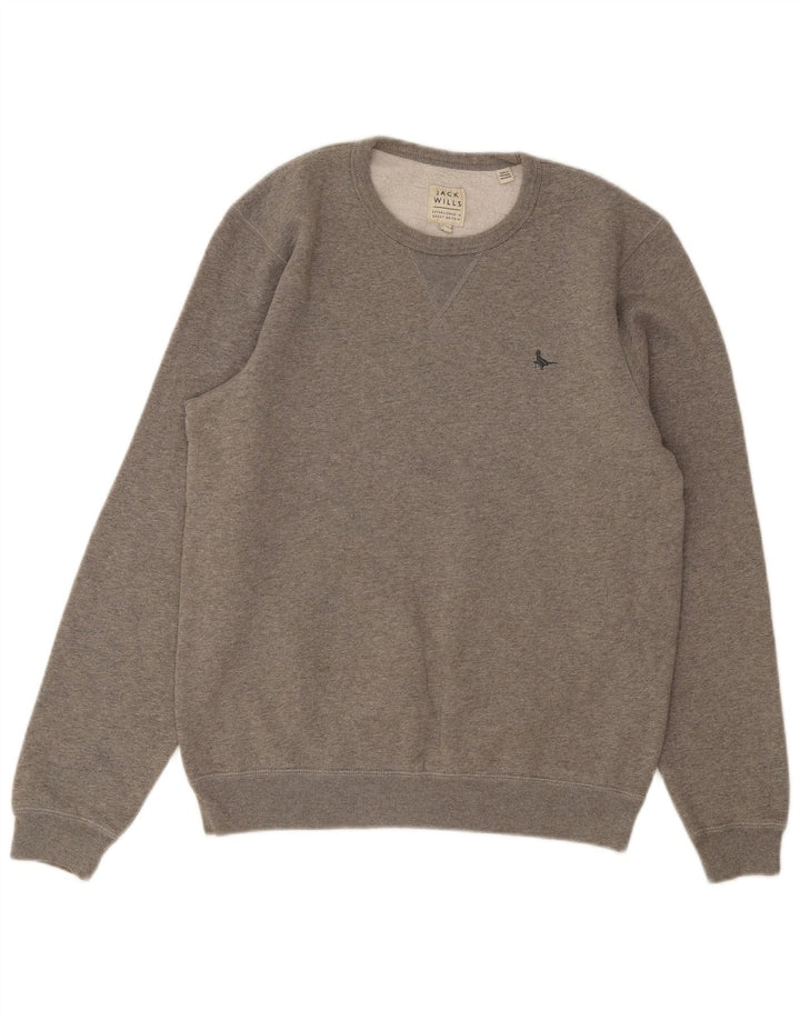Jack Wills Mens Sweatshirt Jumper Medium Grey Cotton