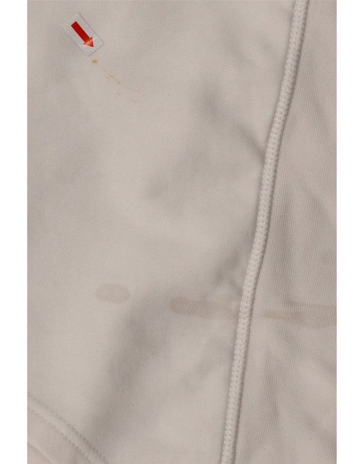TOMMY HILFIGER Mens Graphic Hoodie Jumper Large White Cotton