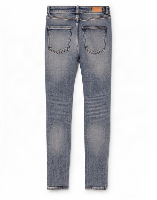 Zara Womens High Waist Distressed Skinny Jeans EU 38 Small W28 L28 Blue
