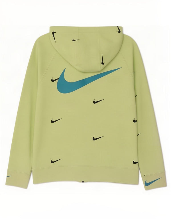Nike Girls Graphic Standard Fit Zip Hoodie Sweater 12-13 Years Large Green