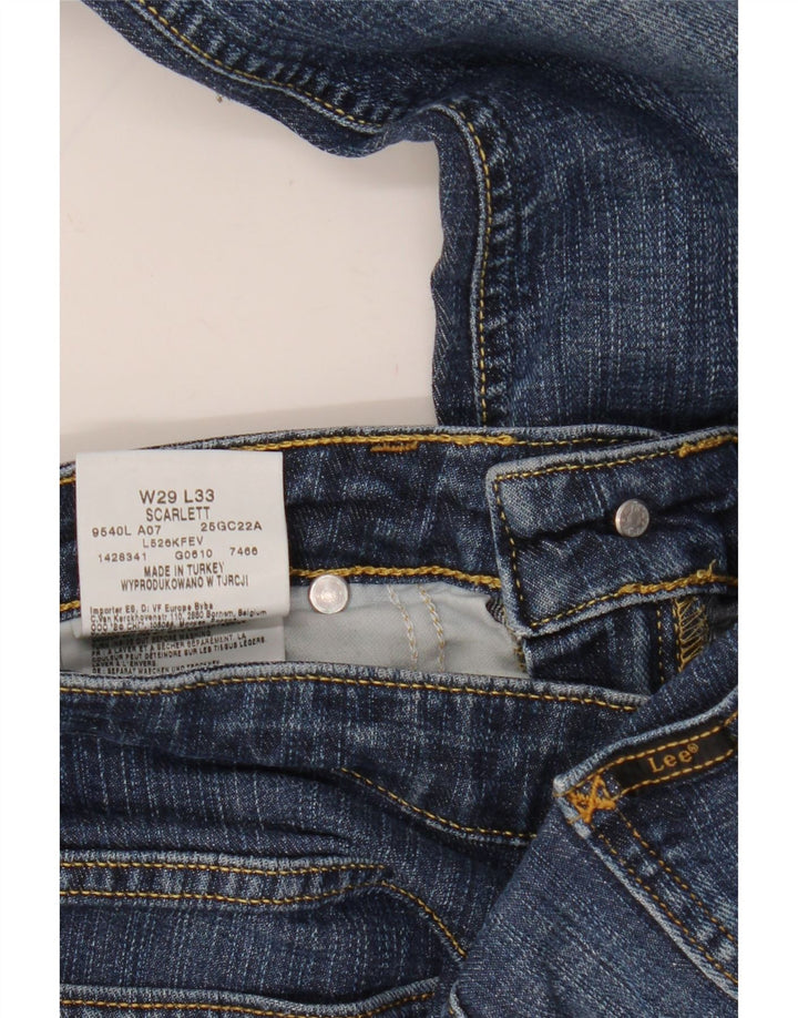 LEE Womens Scarlet Slim Jeans W29 L27  Blue Cotton