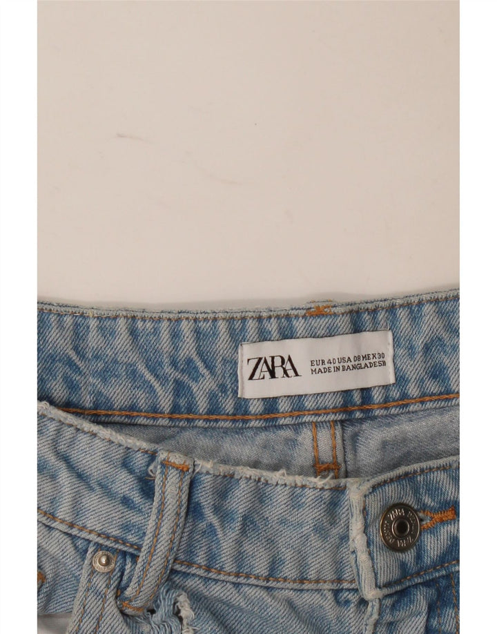 Zara Womens Distressed High Waist Jeans EU 40 Medium W30 L27 Blue