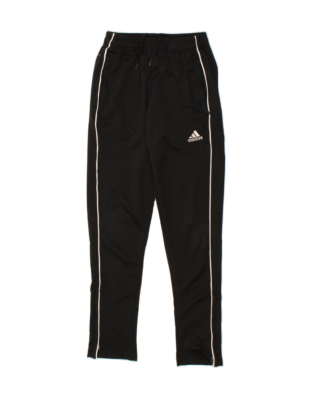 ADIDAS Boys Climalite Tracksuit Trousers 11-12 Years Black Polyester Vintage Adidas and Second-Hand Adidas from Messina Hembry 