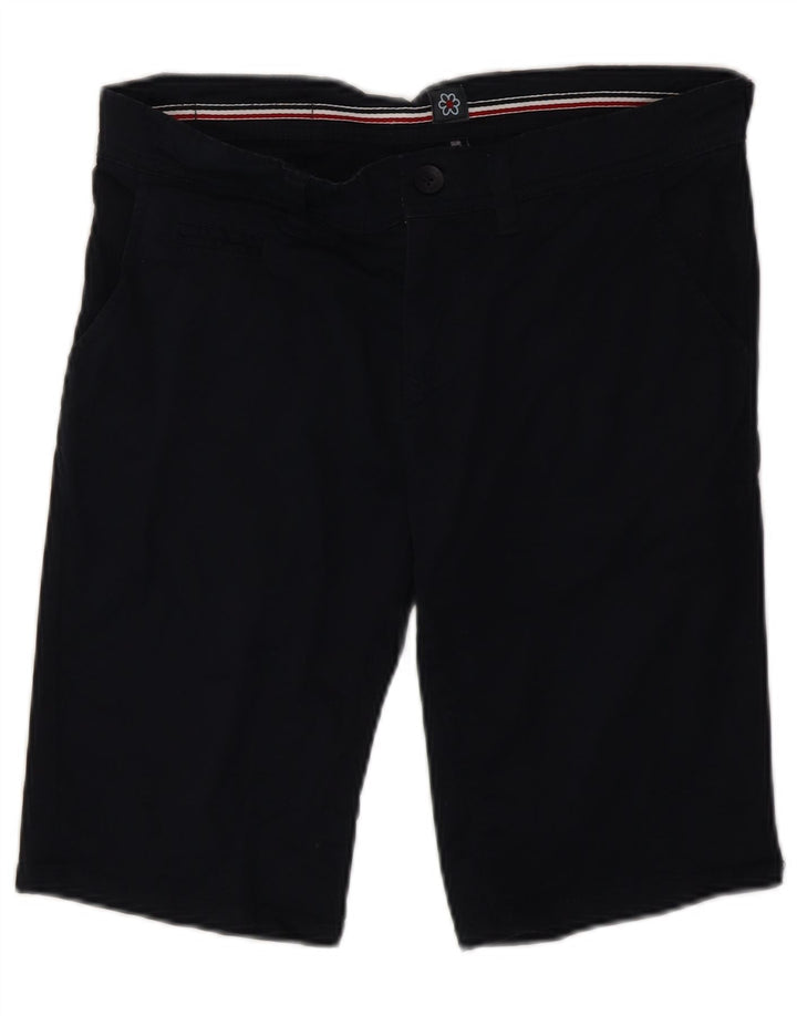 Guru Womens Chino Shorts IT 46 Large W34 Navy Blue Cotton