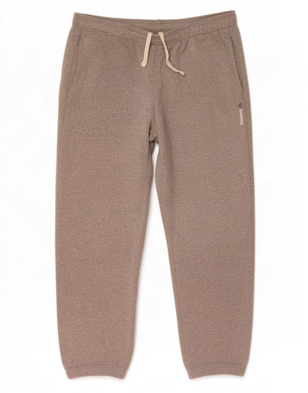 Reebok Mens Tracksuit Trousers Joggers XL Grey Flecked Cotton