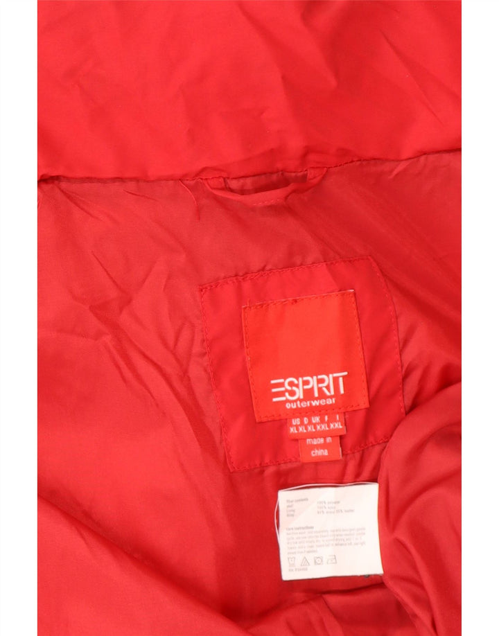 Esprit Womens Padded Jacket UK 18 XL Red Polyester