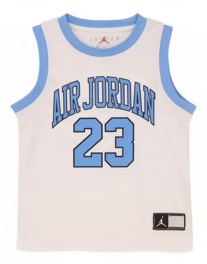 Jordan Boys Graphic Vest Top 2-3 Years White Polyester