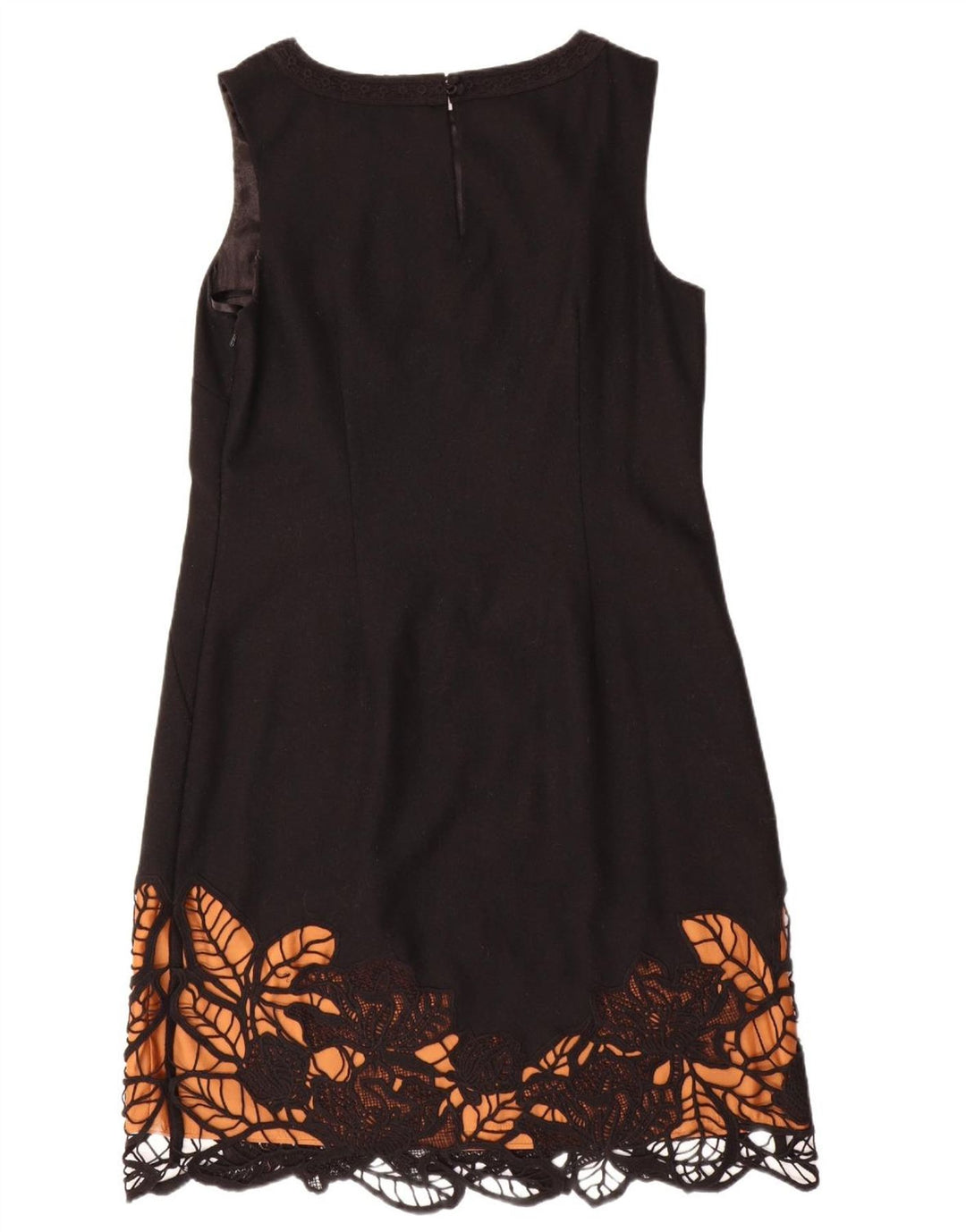 MONSOON Womens Sleeveless A-Line Dress UK 12 Medium Black Wool