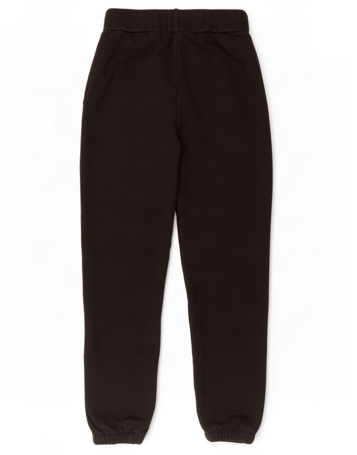 Pyrex Womens Graphic Tracksuit Trousers Joggers UK 10 Small Black Cotton