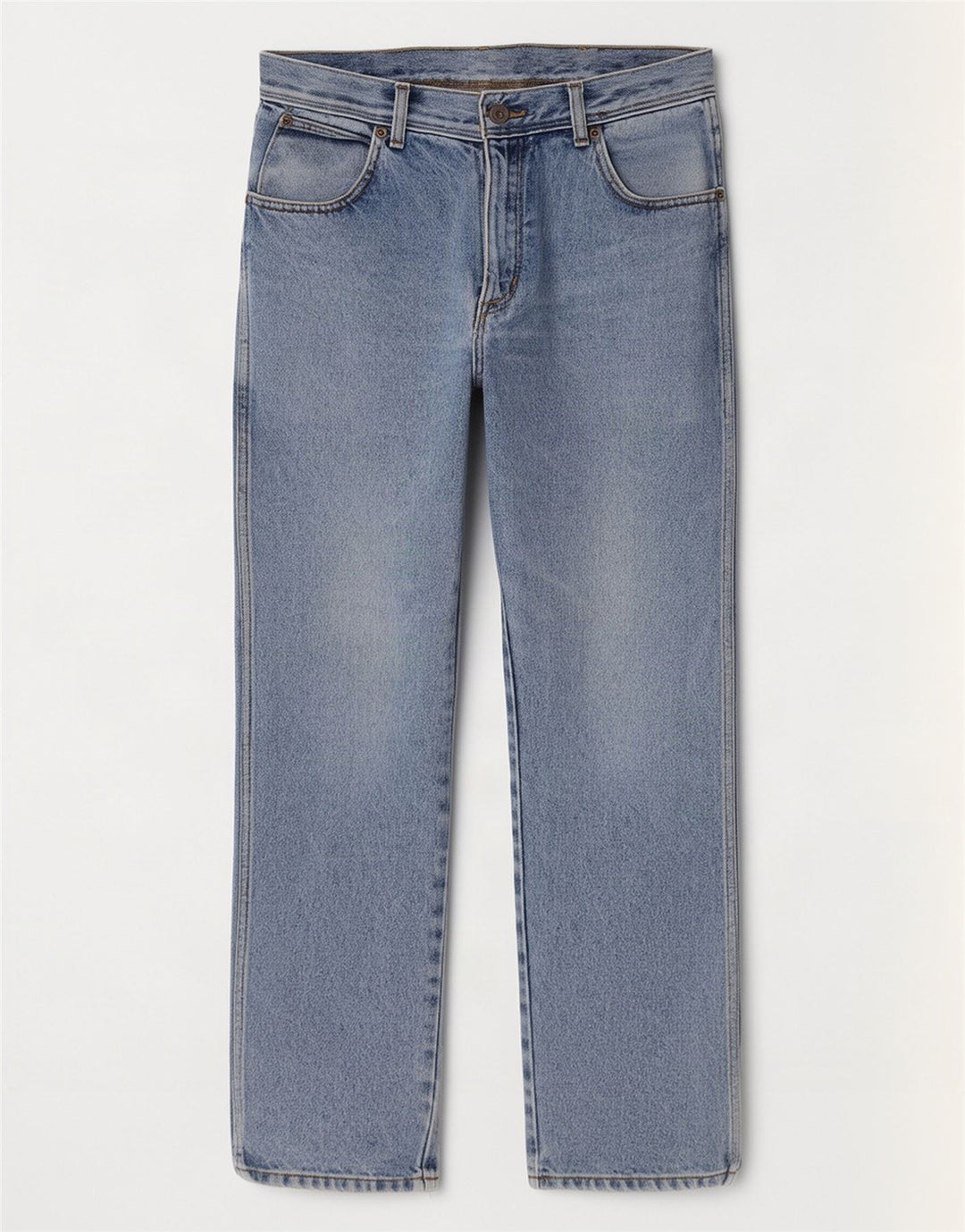 Wrangler Mens Regular Fit Straight Jeans W32 L30 Blue Cotton