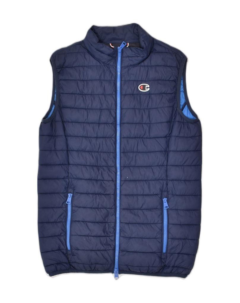 CHAMPION Womens Padded Gilet UK 18 XL Navy Blue | Vintage Champion | Thrift | Second-Hand Champion | Used Clothing | Messina Hembry 