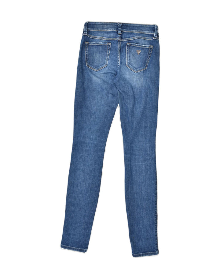GUESS Womens Brittney Skinny Jeans W24 L32 Blue Cotton | Vintage Guess | Thrift | Second-Hand Guess | Used Clothing | Messina Hembry 