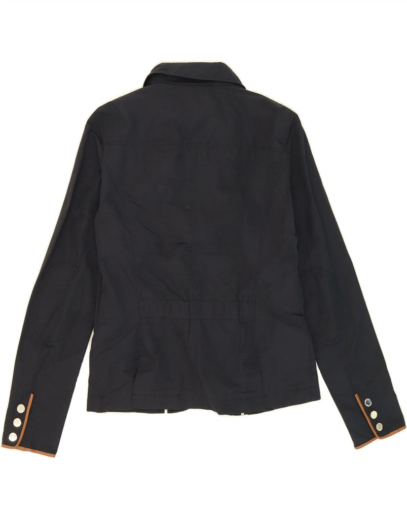 MASSIMO DUTTI Womens Bomber Jacket UK 12 Medium Navy Blue Cotton Vintage Massimo Dutti and Second-Hand Massimo Dutti from Messina Hembry 