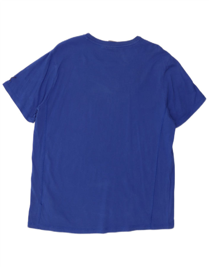 Puma Mens Graphic T-Shirt Top Large Blue Cotton