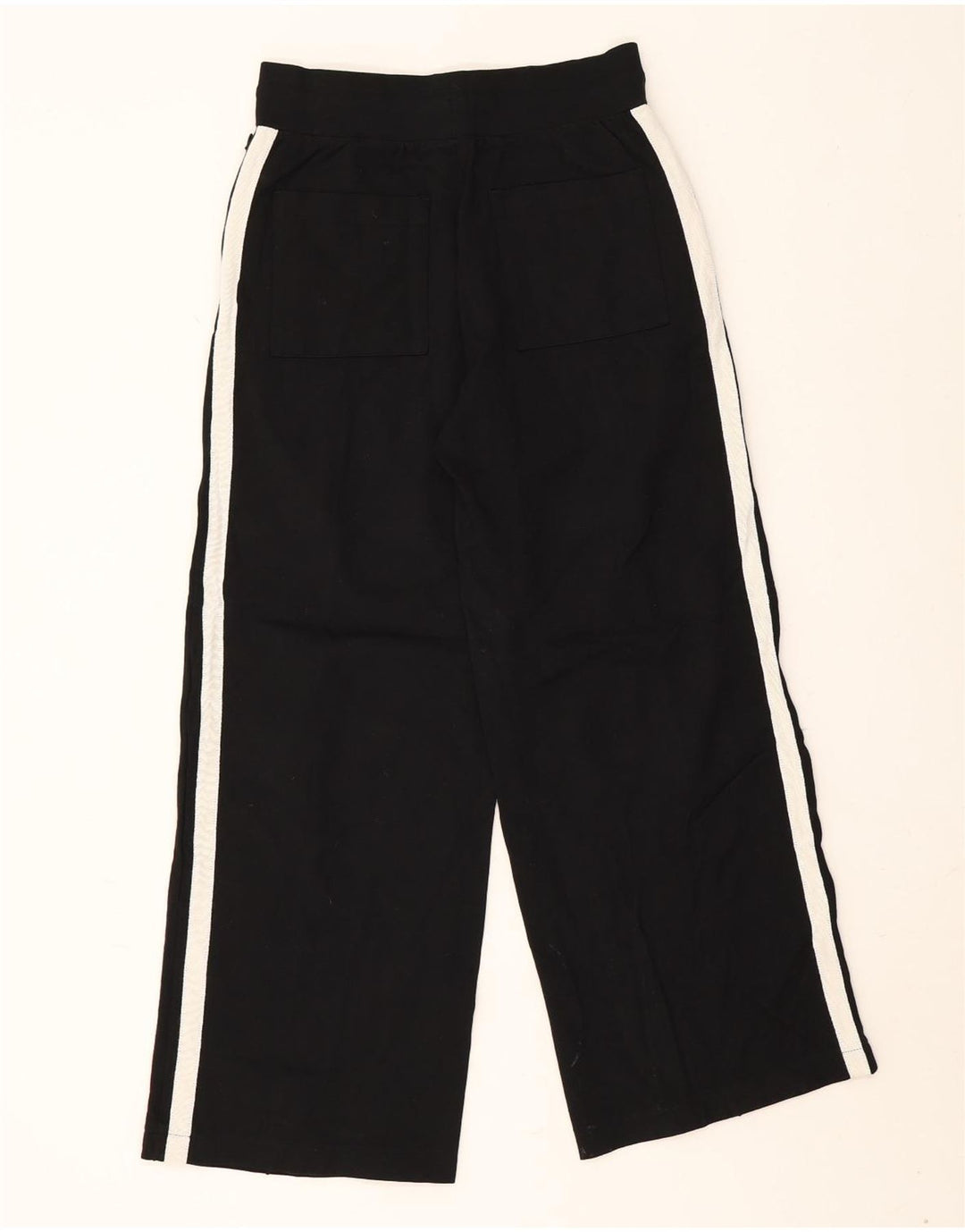 MARKS & SPENCER Womens Tracksuit Trousers UK 10 Small Black Colourblock