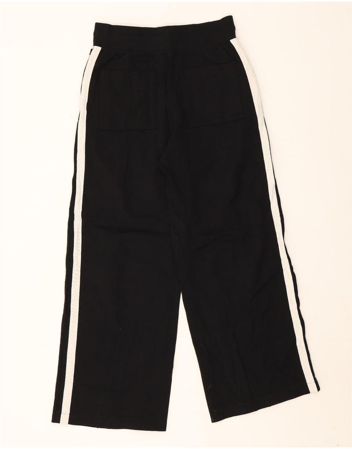 MARKS & SPENCER Womens Tracksuit Trousers UK 10 Small Black Colourblock