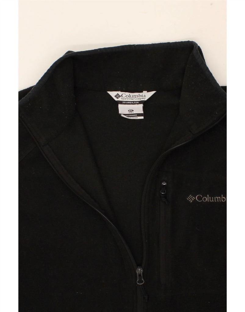 COLUMBIA Mens Fleece Jacket UK 44 2XL Black Polyester Vintage Columbia and Second-Hand Columbia from Messina Hembry 