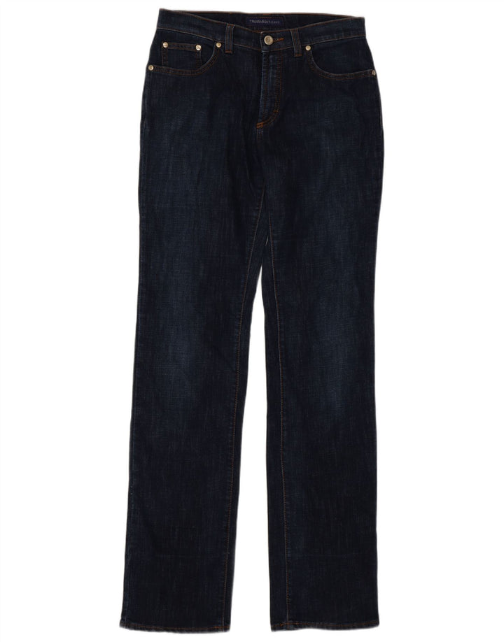 Trussardi Womens Straight Jeans W27 L34 Navy Blue