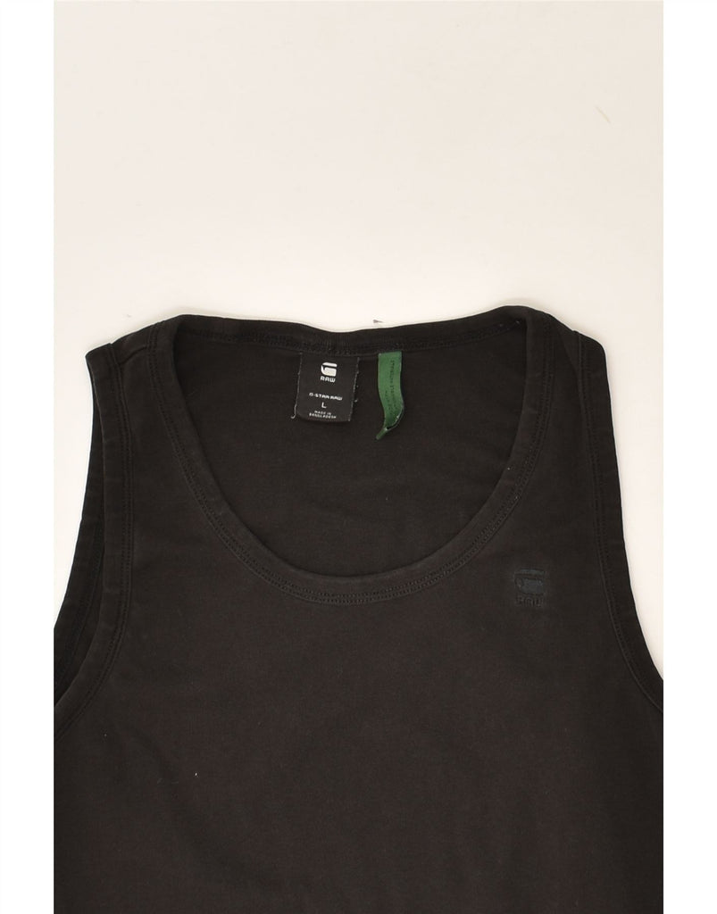 G-STAR Womens Vest Top UK 14 Large Black Cotton | Vintage G-Star | Thrift | Second-Hand G-Star | Used Clothing | Messina Hembry 