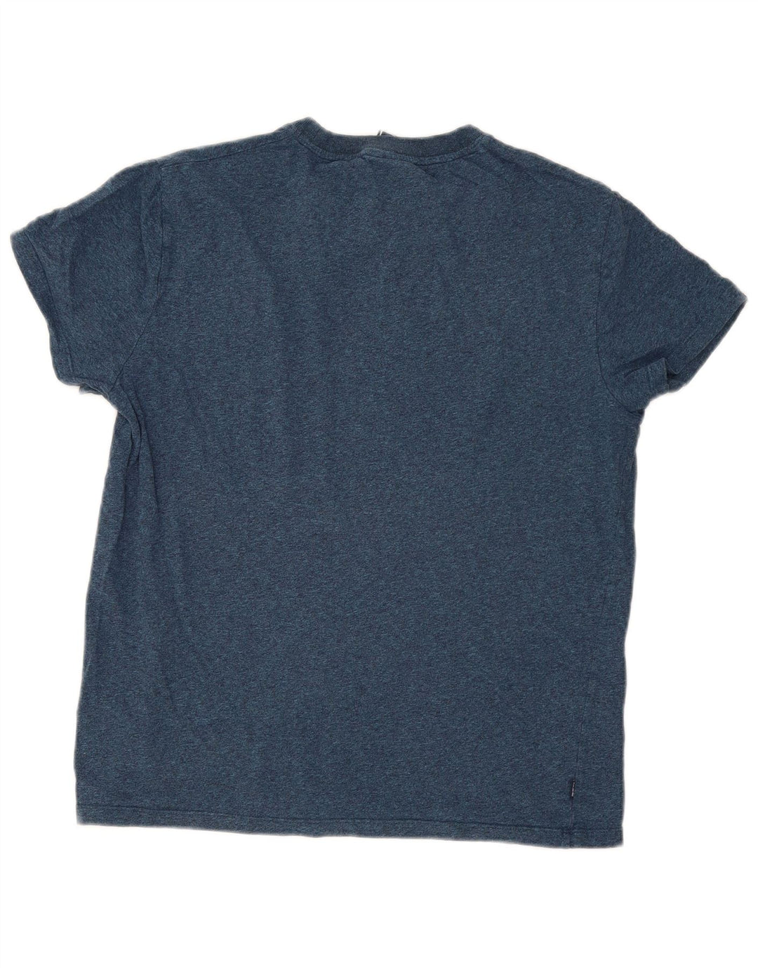 Superdry Mens T-Shirt Top Large Blue Flecked Cotton