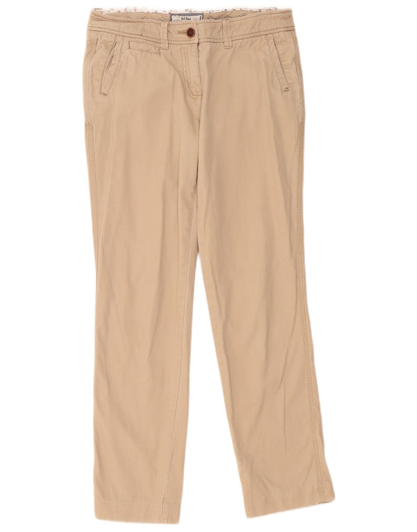 Fat Face Womens Slim Fit Chino Trousers UK 10 Small W32 L30 Beige Cotton