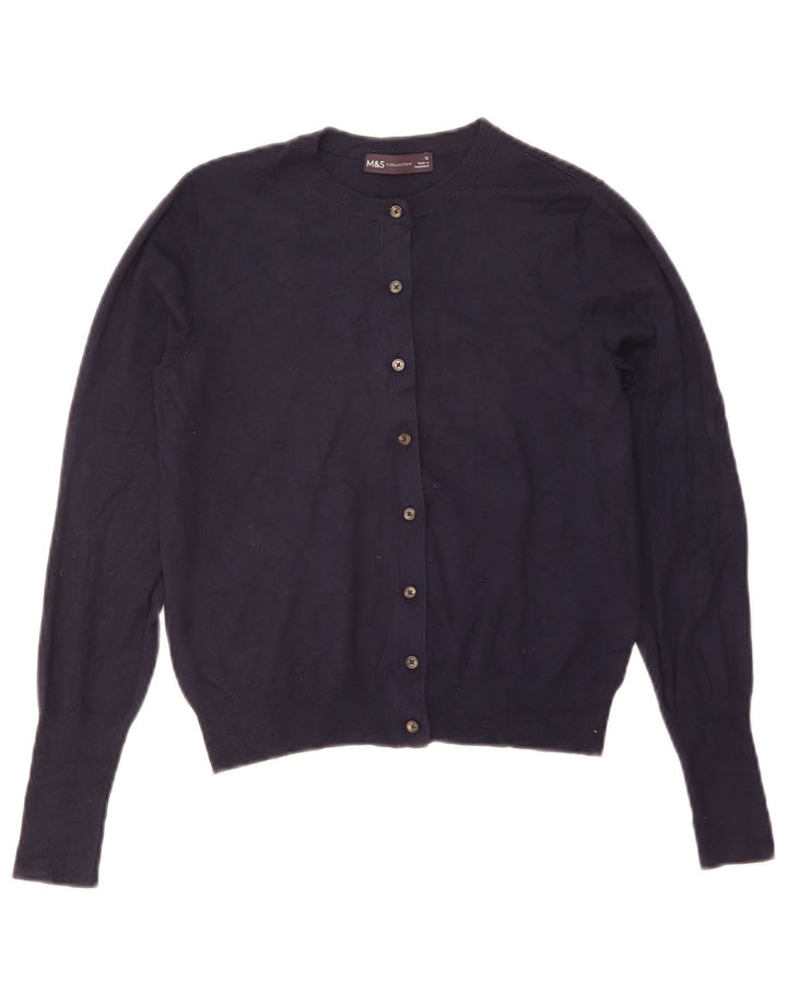 Marks & Spencer Womens Bolero Jumper UK 12 Medium Navy Blue Viscose