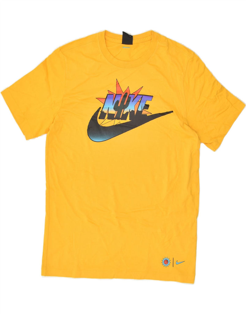 NIKE Mens Graphic T-Shirt Top Medium Yellow Cotton | Vintage Nike | Thrift | Second-Hand Nike | Used Clothing | Messina Hembry 