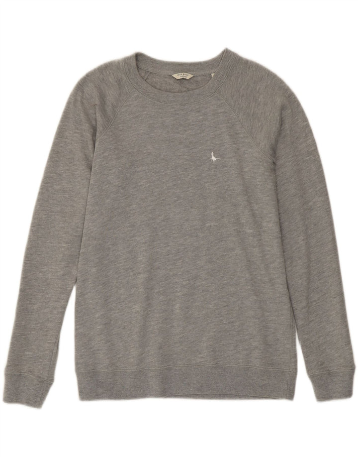 Jack Wills Womens Sweatshirt Jumper UK 10 Small Grey Cotton