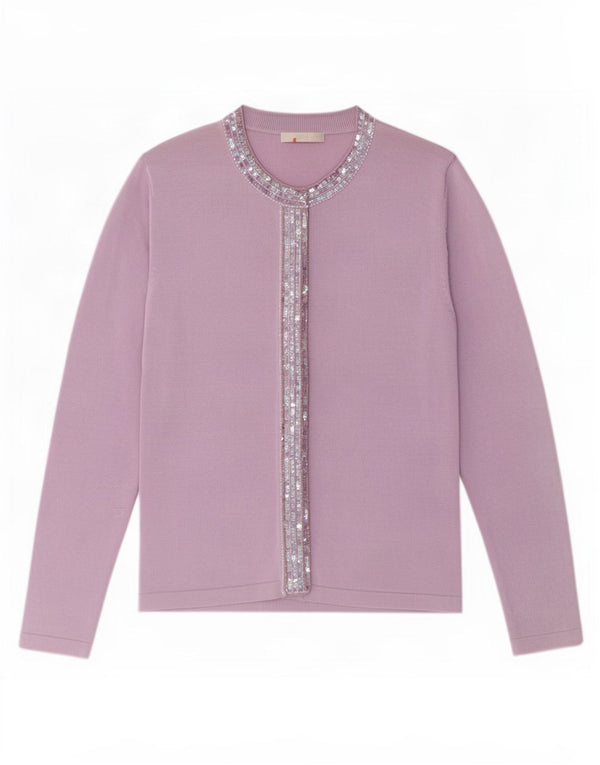 Marks & Spencer Womens Cardigan Sweater UK 10 Small Purple