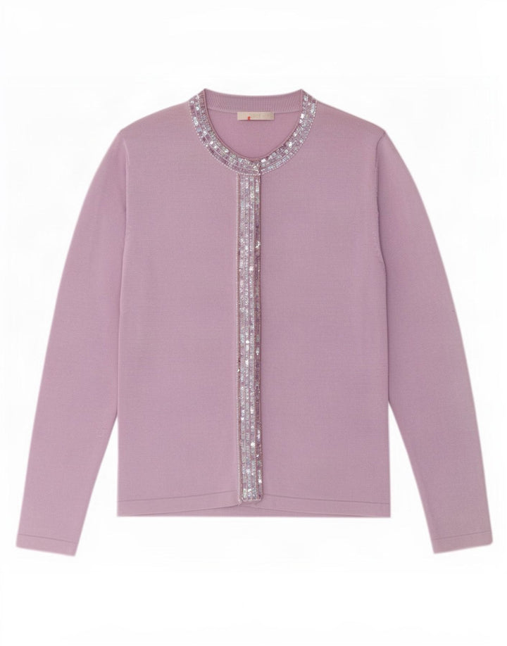 Marks & Spencer Womens Cardigan Sweater UK 10 Small Purple