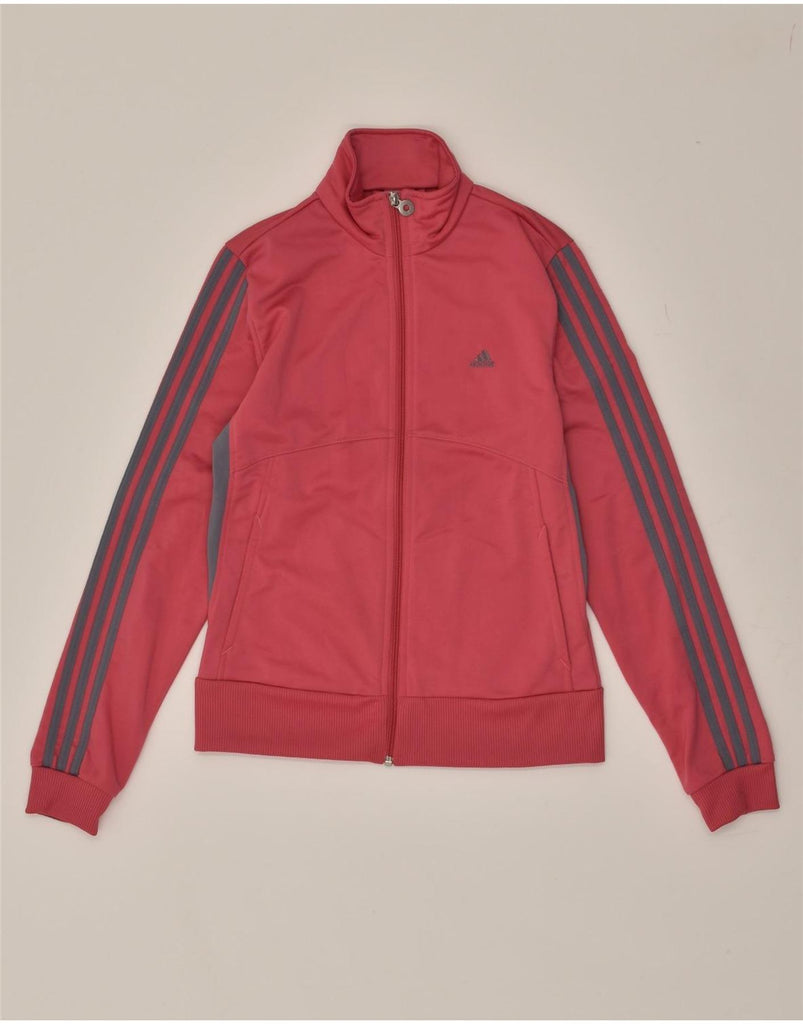 ADIDAS Womens Tracksuit Top Jacket UK 12 Medium  Red Polyester | Vintage Adidas | Thrift | Second-Hand Adidas | Used Clothing | Messina Hembry 