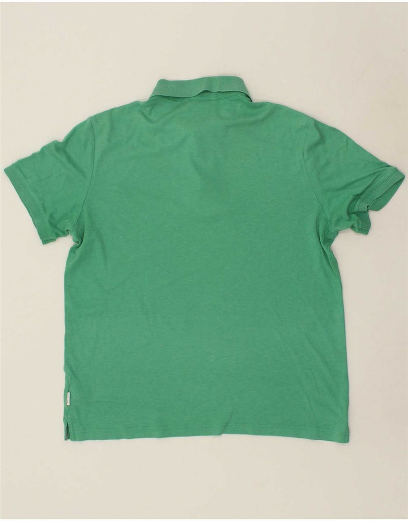 CALVIN KLEIN Mens Slim Fit Polo Shirt XL Green Cotton Vintage Calvin Klein and Second-Hand Calvin Klein from Messina Hembry 