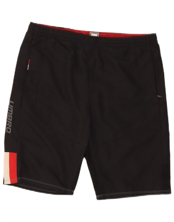 UMBRO Mens Graphic Sport Shorts Medium  Black Colourblock