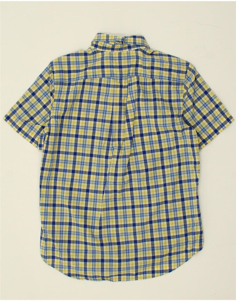 RALPH LAUREN Boys Short Sleeve Shirt 14-15 Years Large Yellow Check Cotton Vintage Ralph Lauren and Second-Hand Ralph Lauren from Messina Hembry 