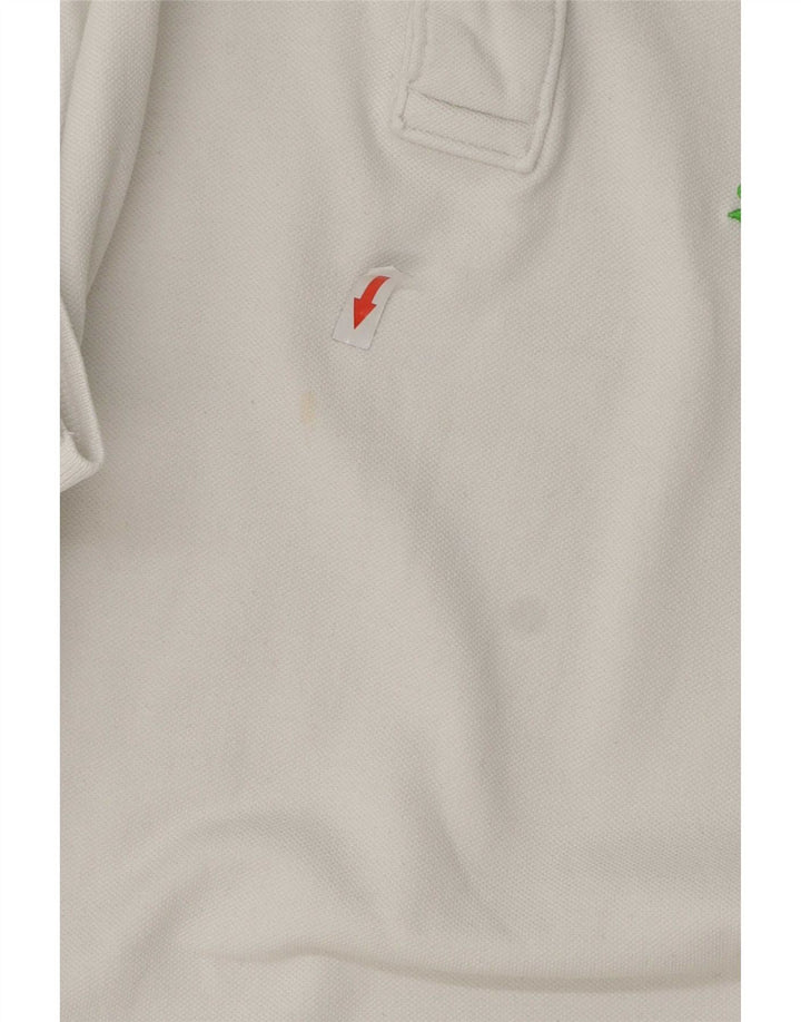 Superdry Mens Polo Shirt XL White Cotton