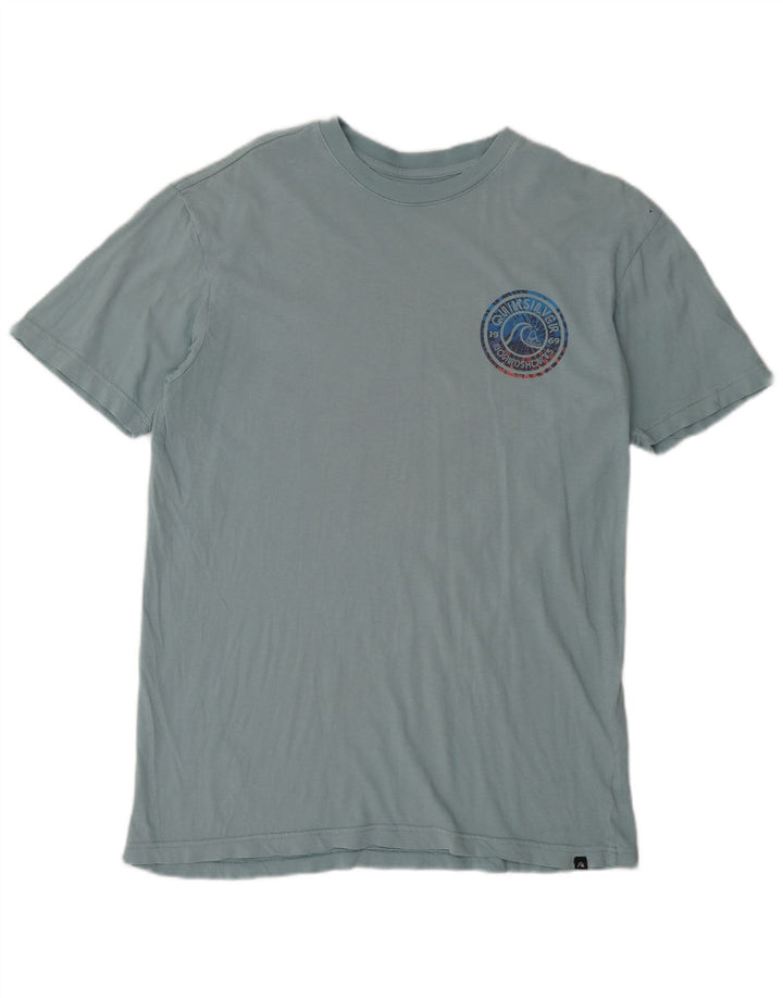 Quiksilver Mens Modern Fit Graphic T-Shirt Top Medium Blue Cotton