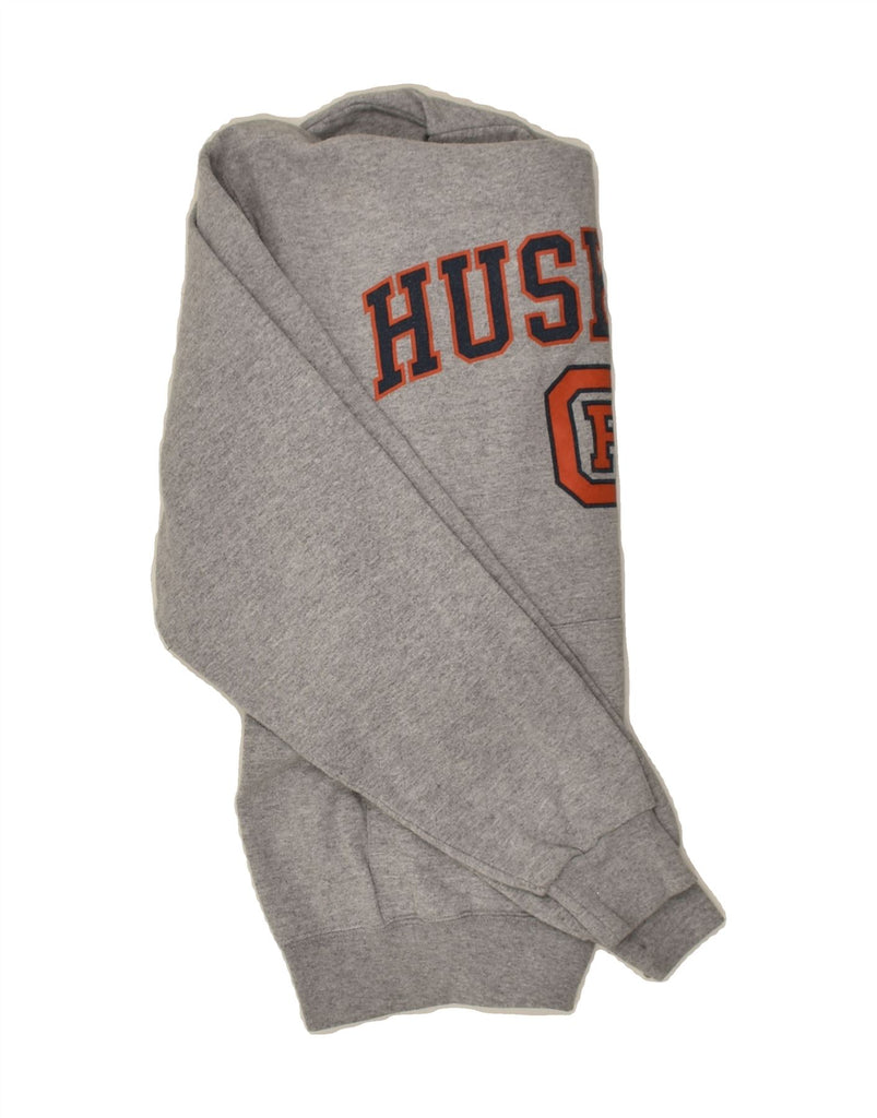 CHAMPION Mens Huskies Graphic Hoodie Jumper Small Grey Cotton | Vintage Champion | Thrift | Second-Hand Champion | Used Clothing | Messina Hembry 