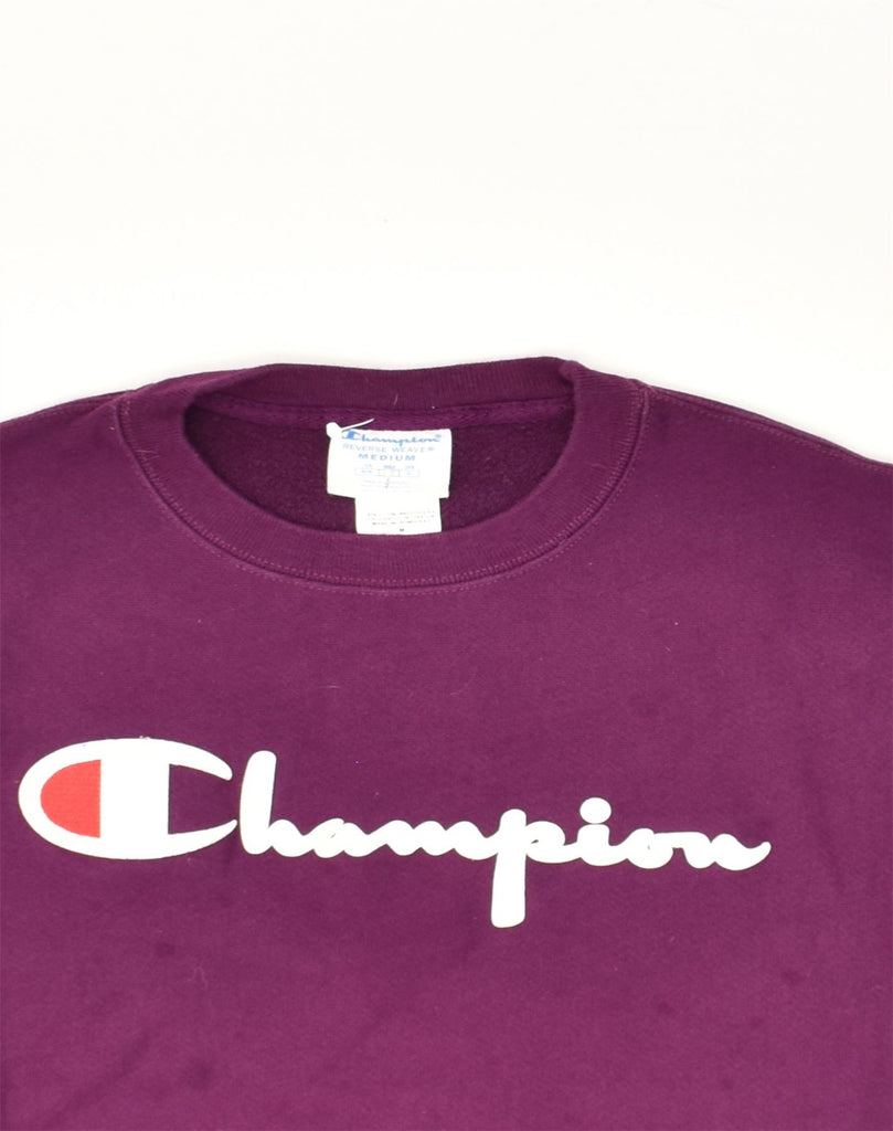 CHAMPION Mens Sweatshirt Jumper Medium Purple Cotton | Vintage Champion | Thrift | Second-Hand Champion | Used Clothing | Messina Hembry 