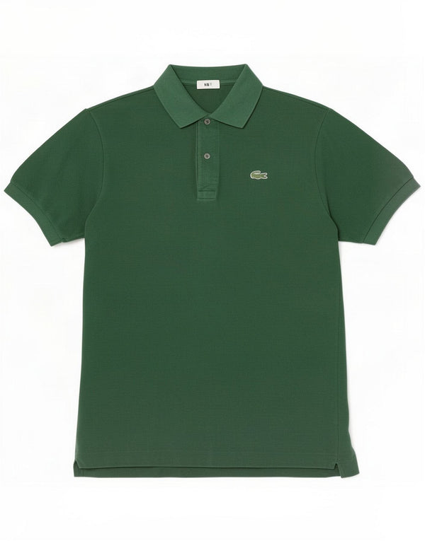 Lacoste Mens Polo Shirt Size 4 Medium Green Cotton