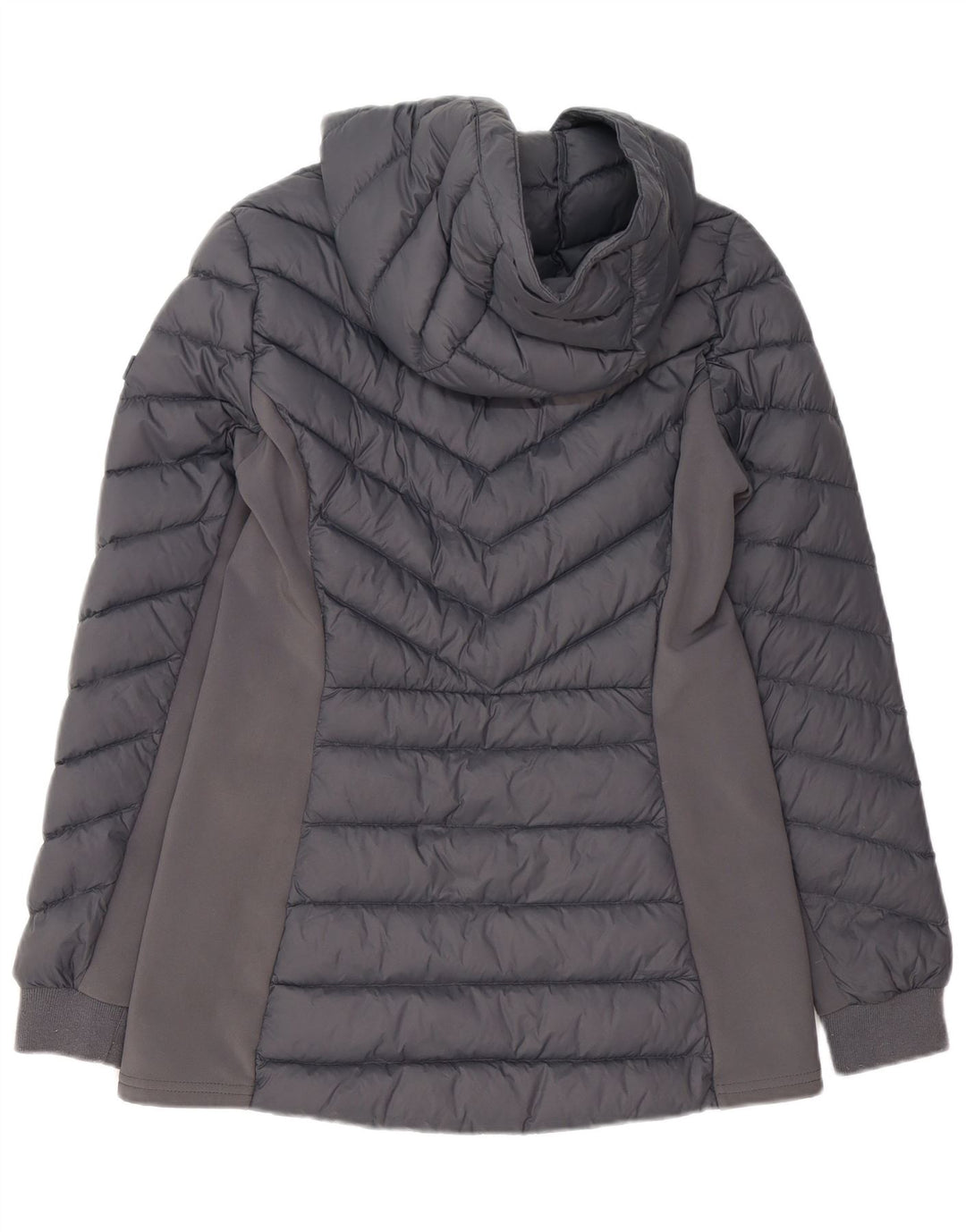 HOLLISTER Womens Hooded Padded Jacket UK 10 Small Grey Nylon