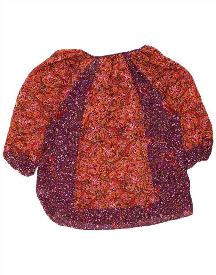 CHAPS Womens 3/4 Sleeve Blouse Top UK 16 Large Multicoloured Paisley